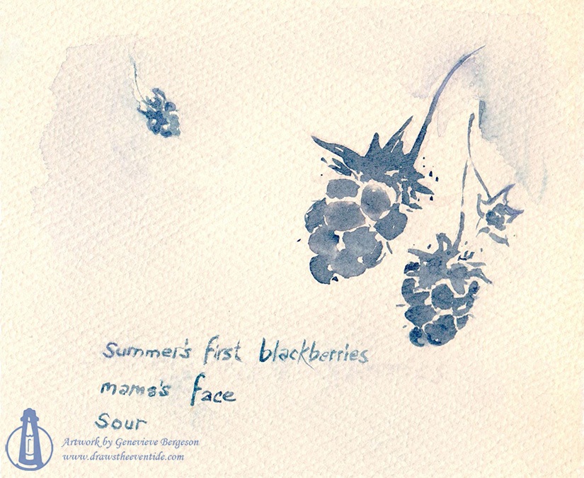 Haiga: Blackberries