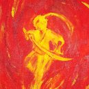 $30, 9" x 12" Samurai Spirit: Flame