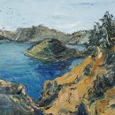 $325, 9" x 12" There Be Wizards (Wizard Island)